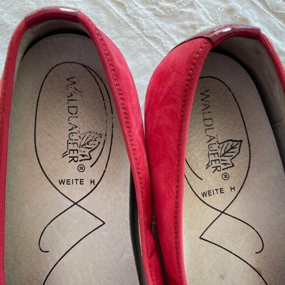 Waldläufer Red Suede Flats - Picture 6 of 10